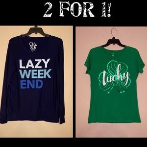 ❌SOLD❌2 For 1 - Size Large Tees